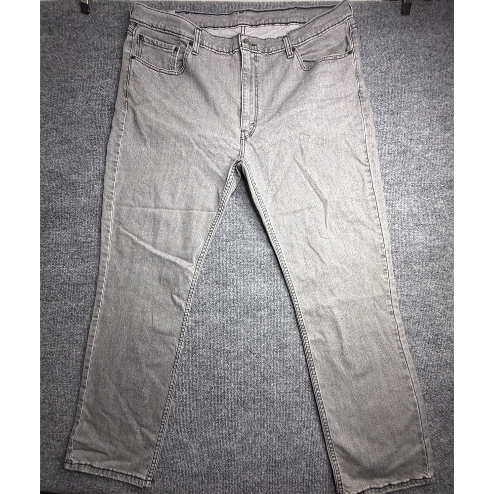 Levi's ‎ 514 Jeans Mens 42x32 Gray Straight Fit Denim Gray